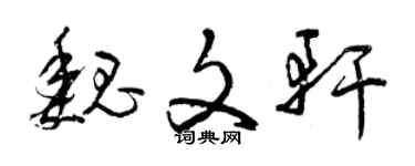 曾庆福魏文轩草书个性签名怎么写