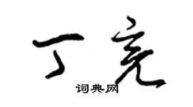 曾庆福丁亮草书个性签名怎么写