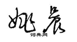 曾庆福姚晨草书个性签名怎么写