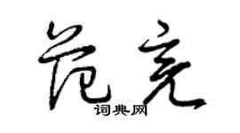 曾庆福范亮草书个性签名怎么写