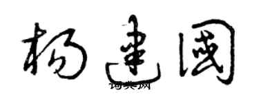 曾庆福杨建国草书个性签名怎么写