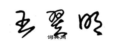 朱锡荣王翌明草书个性签名怎么写
