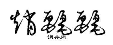 曾庆福赵丽丽草书个性签名怎么写