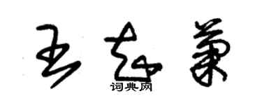 朱锡荣王知菊草书个性签名怎么写