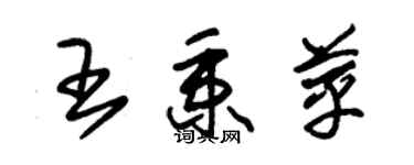 朱锡荣王秉苹草书个性签名怎么写