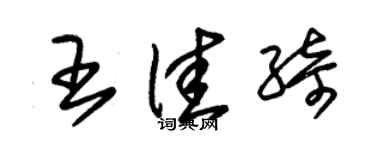朱锡荣王佳绮草书个性签名怎么写