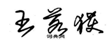 朱锡荣王若获草书个性签名怎么写