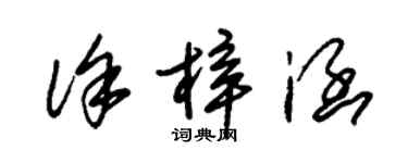 朱锡荣徐梓涵草书个性签名怎么写