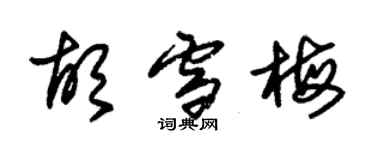 朱锡荣胡雪梅草书个性签名怎么写