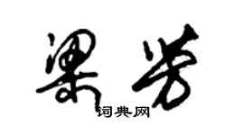 朱锡荣梁芳草书个性签名怎么写
