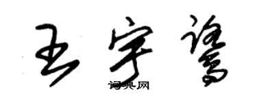 朱锡荣王宇鹭草书个性签名怎么写