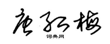 朱锡荣唐红梅草书个性签名怎么写