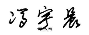 朱锡荣冯宇晨草书个性签名怎么写