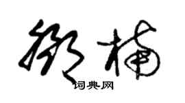 朱锡荣邓楠草书个性签名怎么写