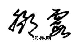 朱锡荣邓霞草书个性签名怎么写