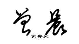 朱锡荣曾晨草书个性签名怎么写