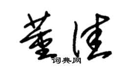 朱锡荣董佳草书个性签名怎么写