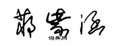 朱锡荣蒋紫涵草书个性签名怎么写