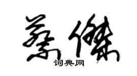 朱锡荣蔡杰草书个性签名怎么写