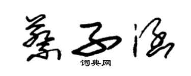 朱锡荣蔡子涵草书个性签名怎么写