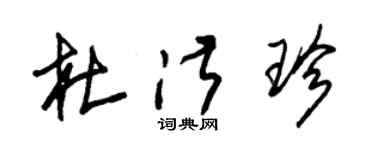 朱锡荣杜淑珍草书个性签名怎么写