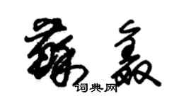 朱锡荣苏鑫草书个性签名怎么写