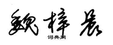 朱锡荣魏梓晨草书个性签名怎么写