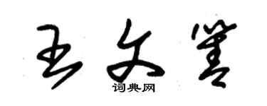 朱锡荣王文箐草书个性签名怎么写