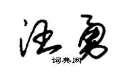 朱锡荣汪勇草书个性签名怎么写
