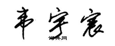 朱锡荣韦宇宸草书个性签名怎么写