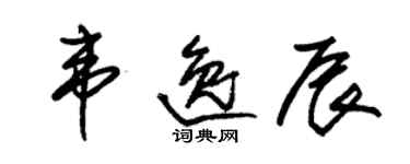朱锡荣韦逸辰草书个性签名怎么写