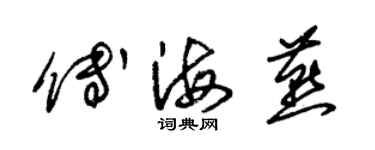 朱锡荣傅海燕草书个性签名怎么写