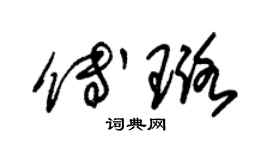 朱锡荣傅璐草书个性签名怎么写