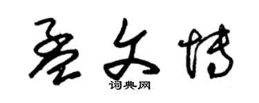 朱锡荣孟文博草书个性签名怎么写