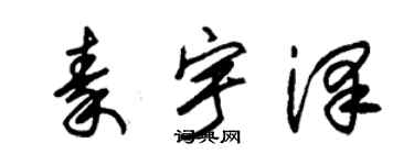 朱锡荣秦宇泽草书个性签名怎么写