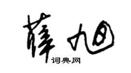 朱锡荣薛旭草书个性签名怎么写