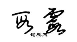 朱锡荣段霞草书个性签名怎么写
