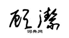 朱锡荣顾洁草书个性签名怎么写