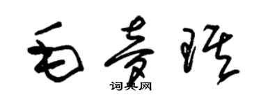 朱锡荣毛梦琪草书个性签名怎么写