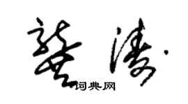 朱锡荣龚涛草书个性签名怎么写
