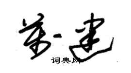 朱锡荣万建草书个性签名怎么写