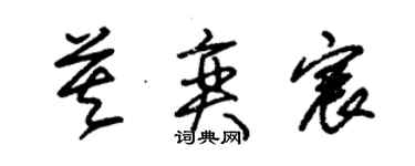 朱锡荣莫奕宸草书个性签名怎么写