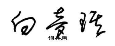 朱锡荣向梦琪草书个性签名怎么写