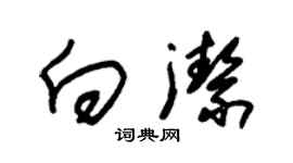 朱锡荣向洁草书个性签名怎么写