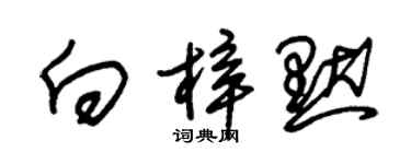 朱锡荣向梓默草书个性签名怎么写