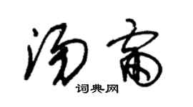 朱锡荣汤雷草书个性签名怎么写