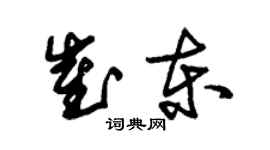 朱锡荣崔东草书个性签名怎么写