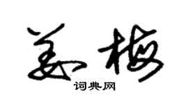 朱锡荣姜梅草书个性签名怎么写
