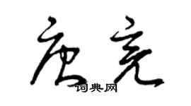 曾庆福唐亮草书个性签名怎么写