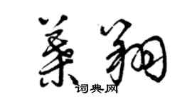 曾庆福叶翔草书个性签名怎么写
